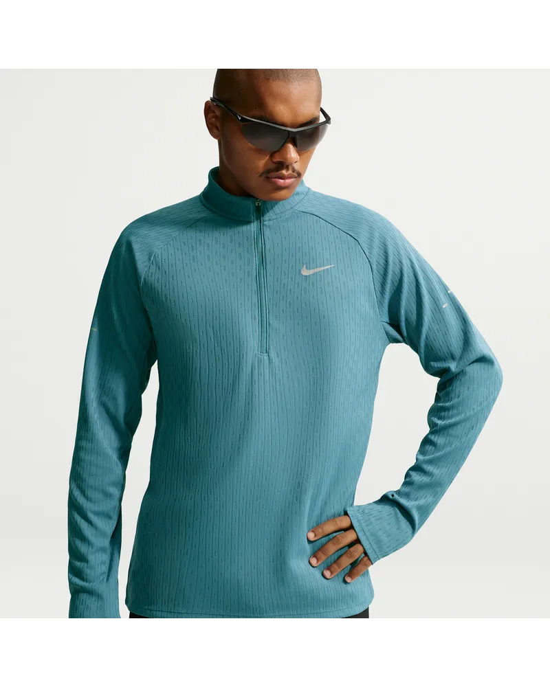 Nike Stride Aero-FIT Mid-Layer-Oberteil mit Halbreißverschluss (Herren) - Blau Blau