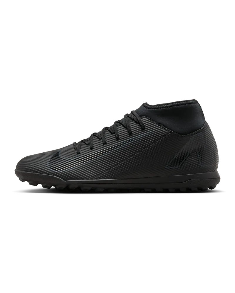 Nike Mercurial Superfly 10 Club TF High-Top-Fußballschuhe - Schwarz Schwarz