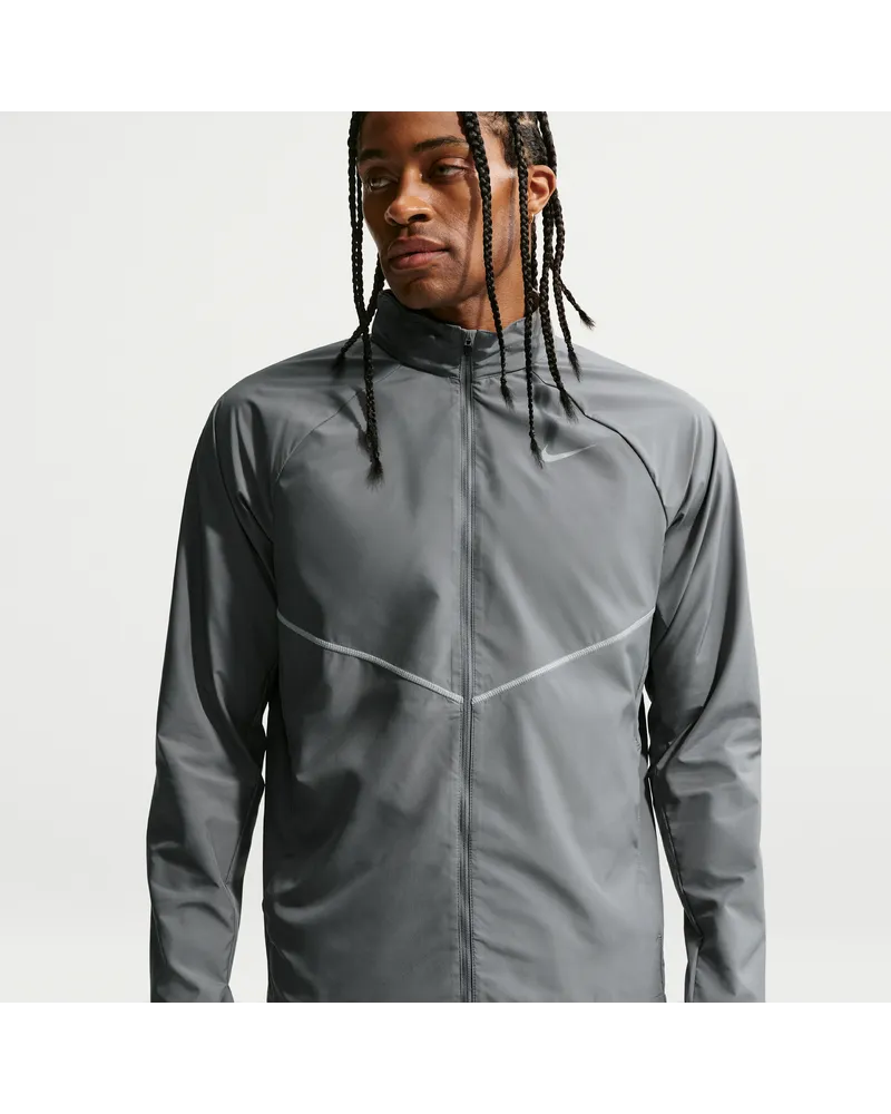 Nike Miler Repel Laufjacke mit UV-Schutz (Herren) - Grau Grau