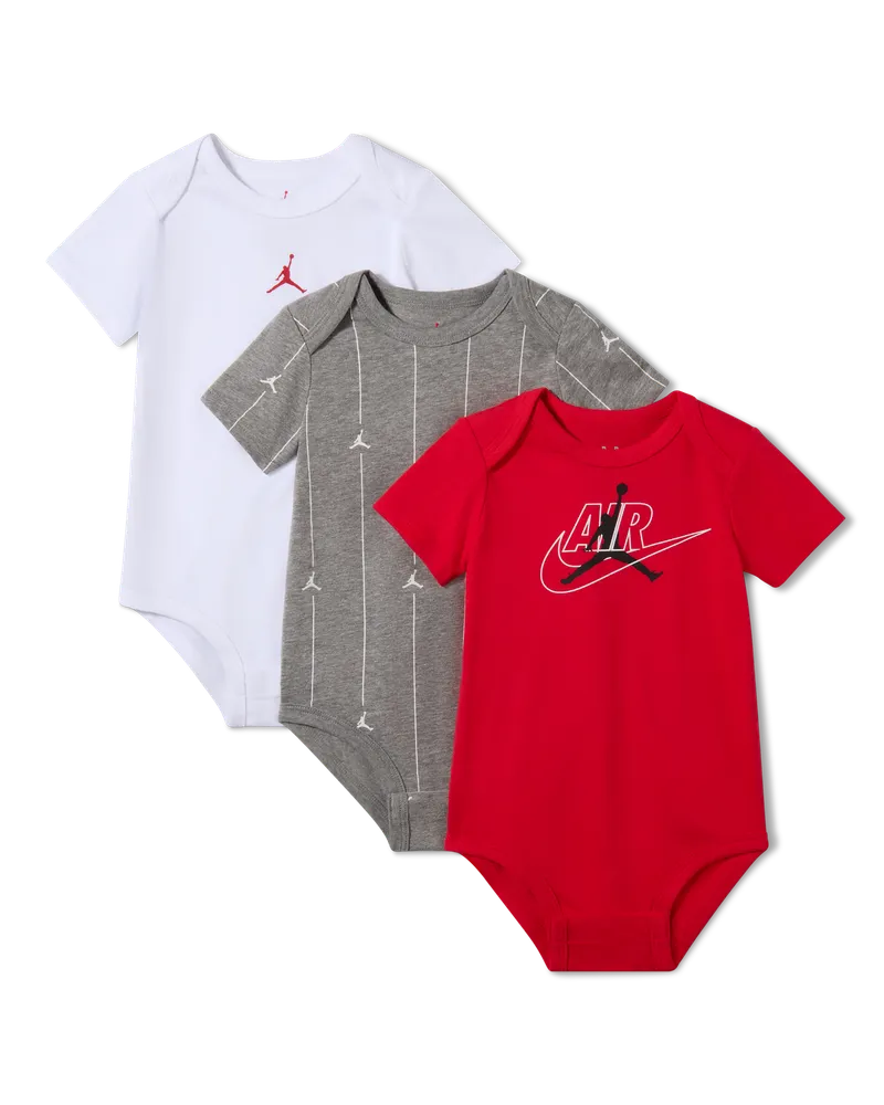 Jordan Jumpman Air Bodysuits für Babys (0–9 Monate) (3er-Pack) - Rot Rot
