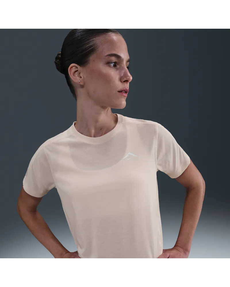 Nike Trail Dri-FIT Kurzarm-Laufoberteil (Damen) - Weiß Weiß