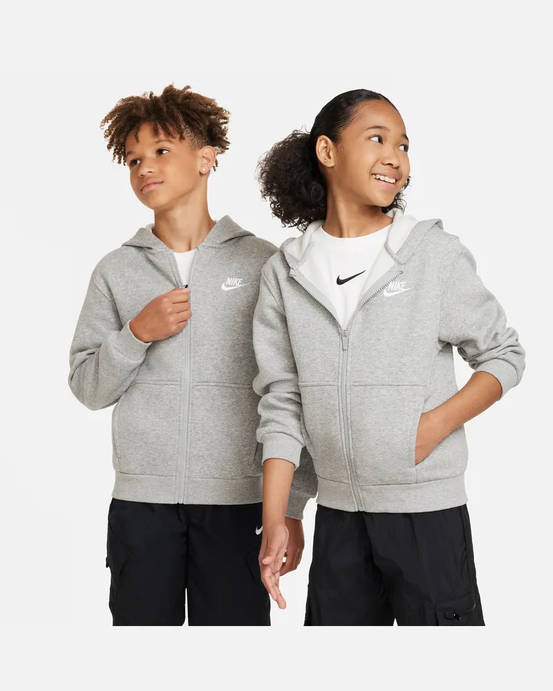 Nike Sportswear Club Fleece Kapuzenjacke für ältere Kinder - Grau Grau