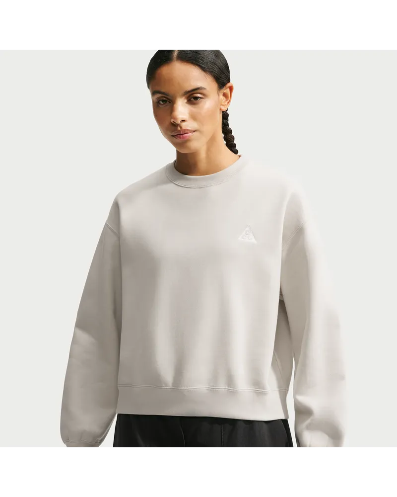 Nike ACG "Tuff Fleece" Sweatshirt mit Therma-FIT-Technologie (Damen) - Braun Braun