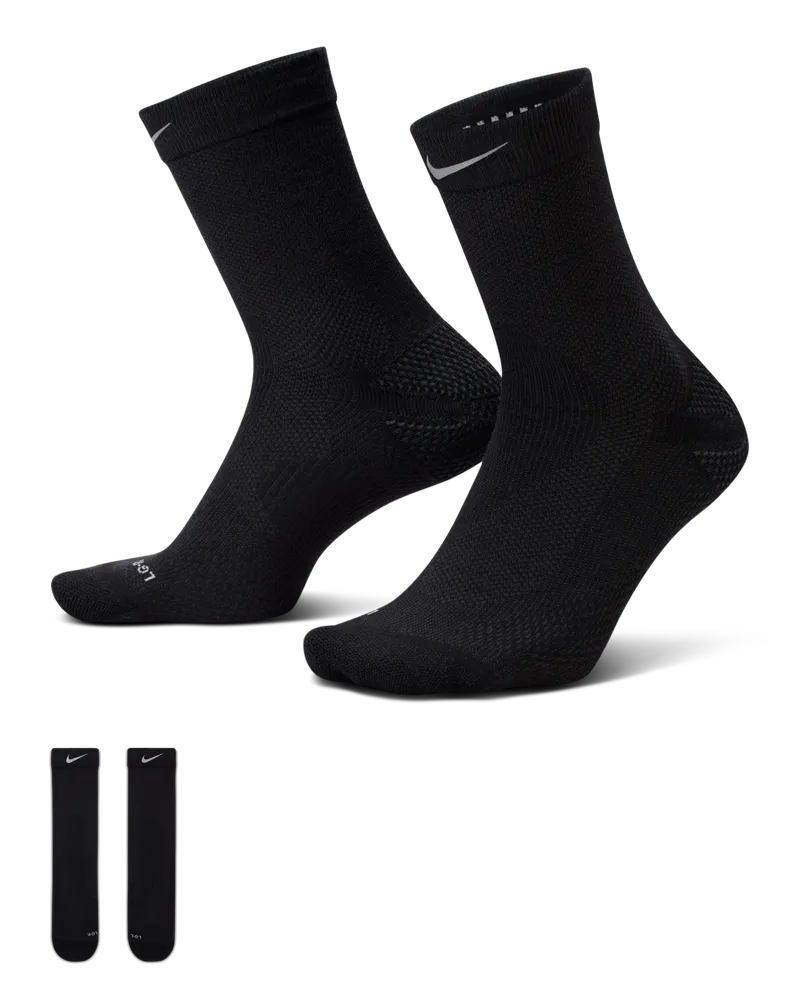 Nike Running Lightweight Crew-Socken aus Wolle (1 Paar) - Schwarz Schwarz