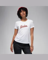 Nike Jordan T-Shirt in schmaler Passform für Damen - Weiß Weiß