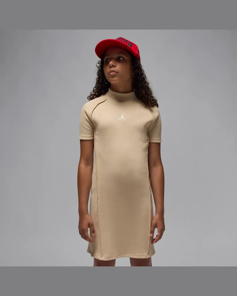 Jordan Rippkleid mit Stehkragen (ältere Kinder) - Braun Braun