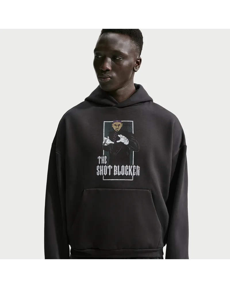 Nike LeBron "Hurt Feelings" Therma-FIT angerauter Basketball-Hoodie (Herren) - Schwarz Schwarz