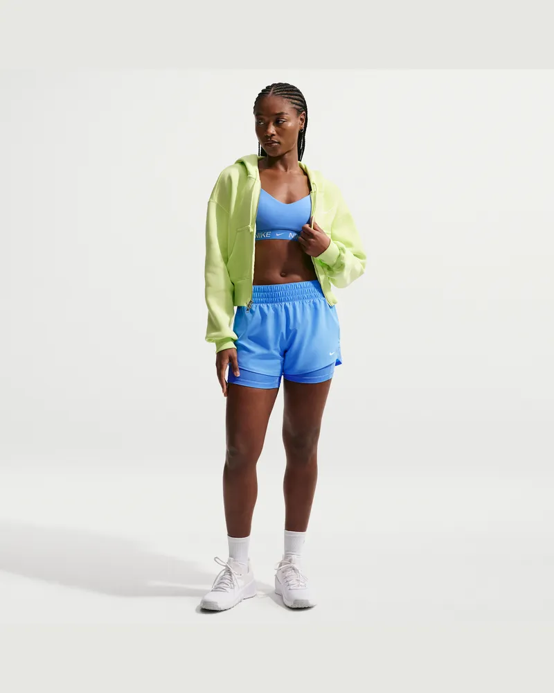Nike One Dri-FIT 2-in-1-Shorts mit mittelhohem Taillenbund für Damen (ca. 7,5 cm) - Blau Blau