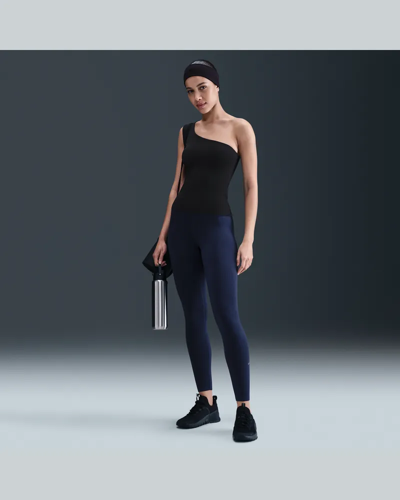 Nike One Therma-FIT Leggings in voller Länge mit hohem Bund (Damen) - Blau Blau