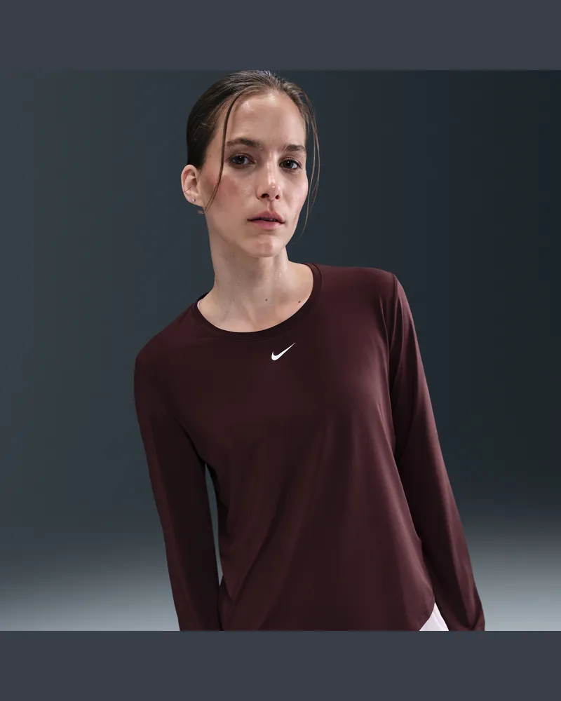 Nike One Classic Dri-FIT Longsleeve-Oberteil für Damen - Rot Rot