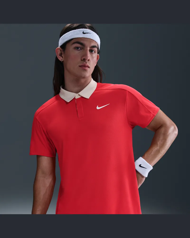 Nike Court Slam Dri-FIT ADV-Tennis-Poloshirt (Herren) - Rot Rot