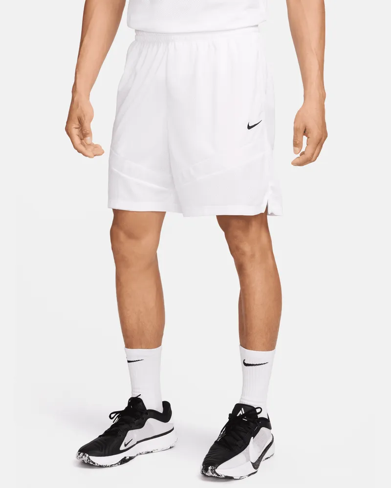 Nike Icon Dri-FIT Basketballshorts für Herren (ca. 20,5 cm) - Weiß Weiß