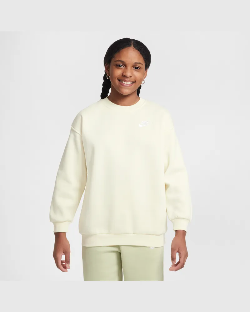 Nike Sportswear Club Fleece Oversize-Sweatshirt (ältere Kinder) - Weiß Weiß