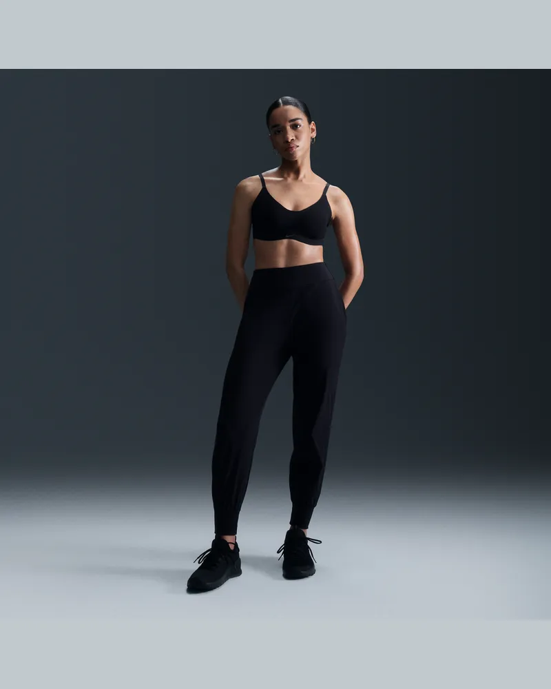 Nike Dri-FIT Bliss 7/8-Jogger mit mittelhohem Bund für Damen - Schwarz Schwarz