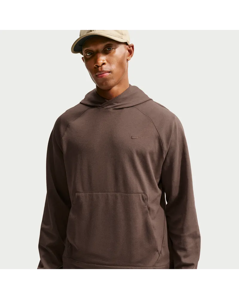 Nike Primary NanoKnit Performance-Hoodie mit Dri-FIT-Technologie und UV-Schutz für Herren - Braun Braun