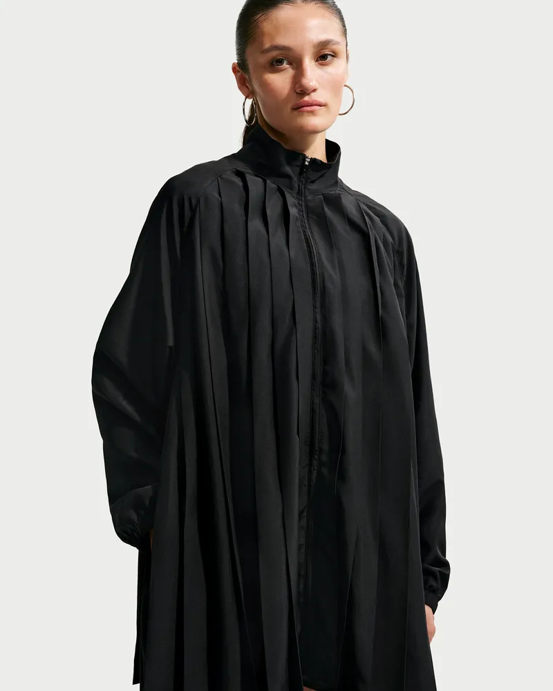 Nike Oversize-Minikleid mit Falten und langen Ärmeln (Damen) - Schwarz Schwarz