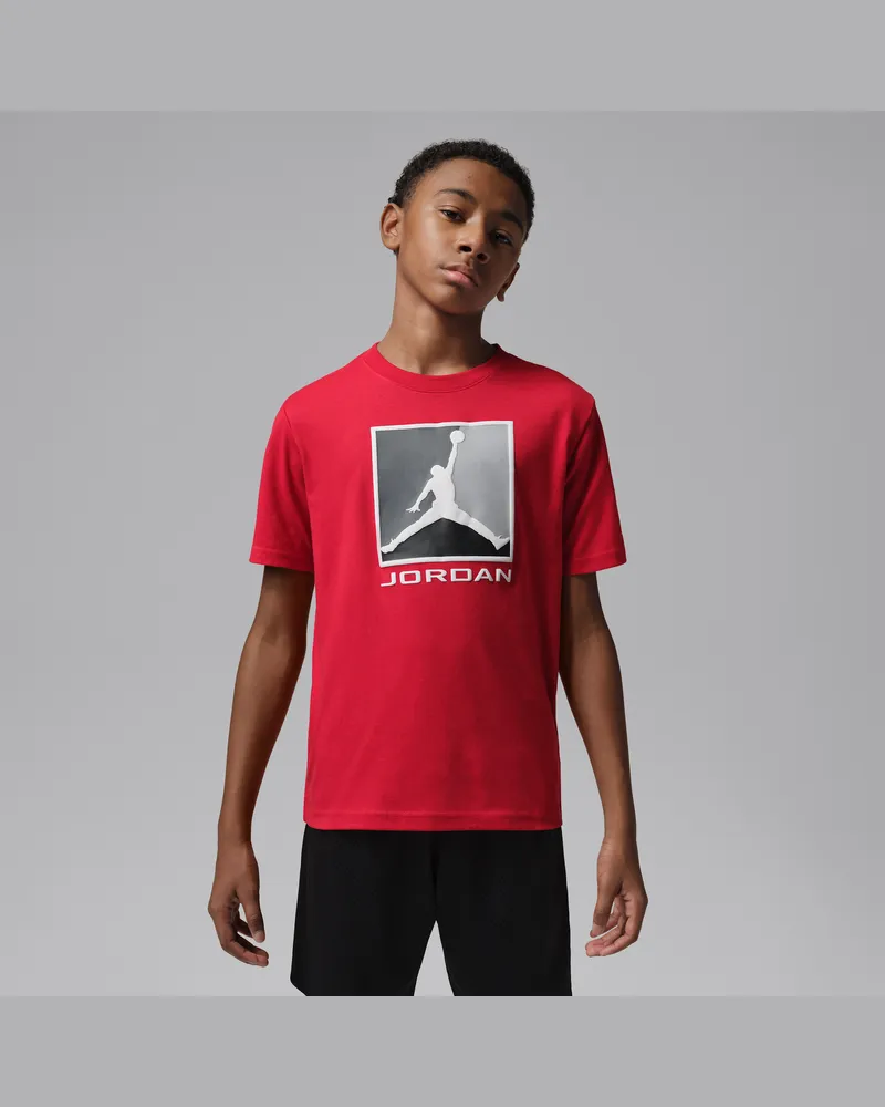 Jordan Flight Essentials Boxed Logo 3.0 T-Shirt (ältere Kinder) - Rot Rot