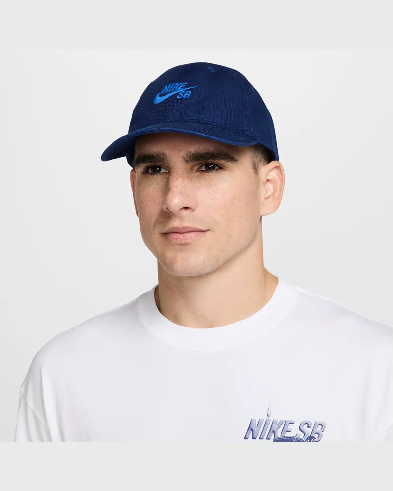 Nike SB Club unstrukturierte Skateboard-Cap - Blau Blau