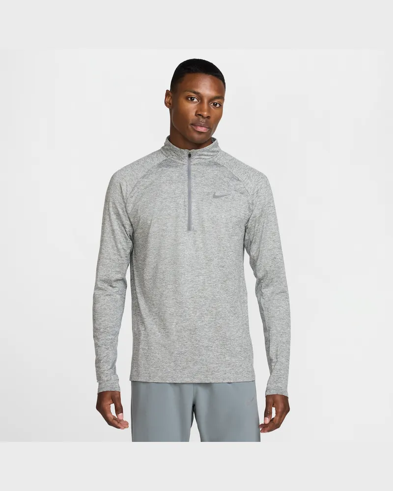 Nike Stride Dri-FIT Laufoberteil mit Viertelreißverschluss (Herren) - Grau Grau