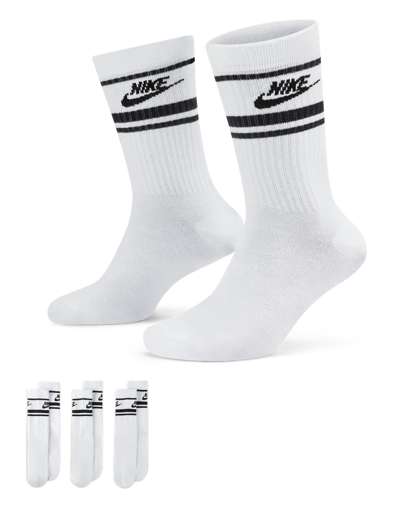 Nike Dri-FIT Everyday Essential Crew-Socken (3 Paar) - Weiß Weiß