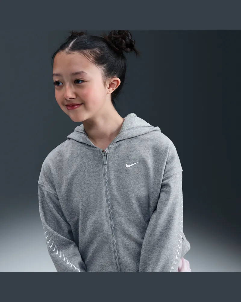 Nike Dri-FIT Fleece-Hoodie (Mädchen) - Grau Grau