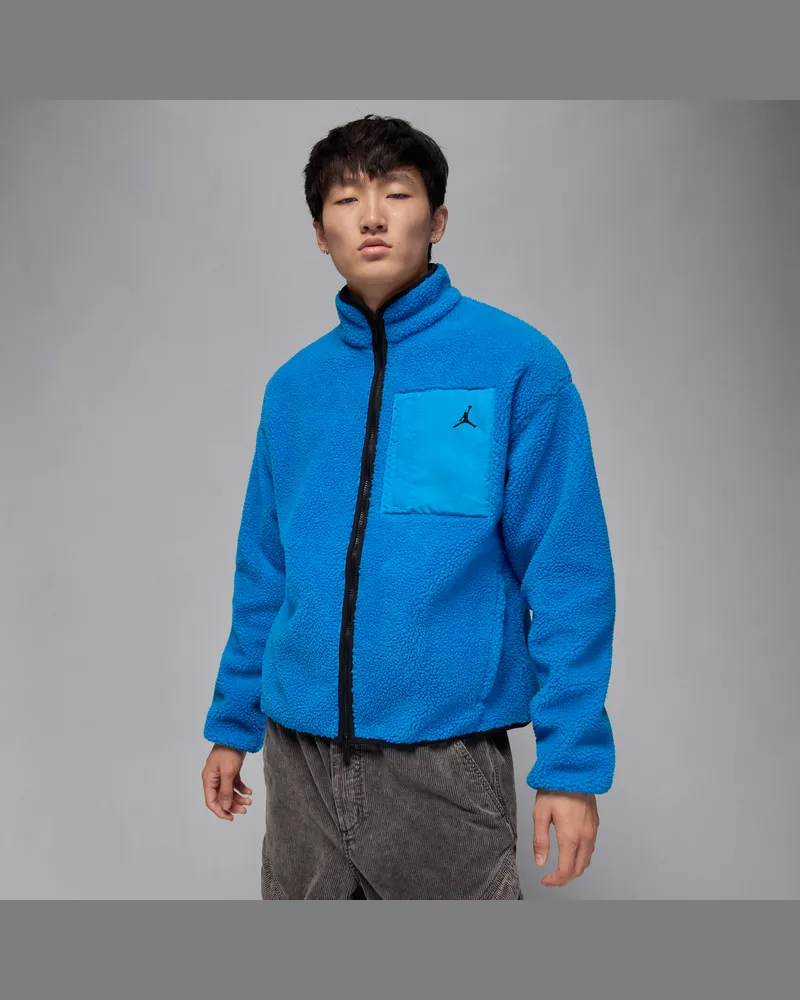 Jordan Flight High Pile Shearling Jacke für Herren - Blau Blau