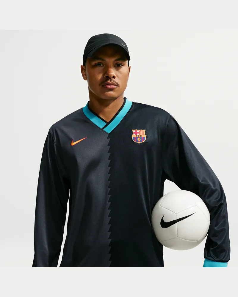 Nike FC Barcelona Energy Third  Dri-FIT Langarm-Fußballtrikot für Herren - Schwarz Schwarz