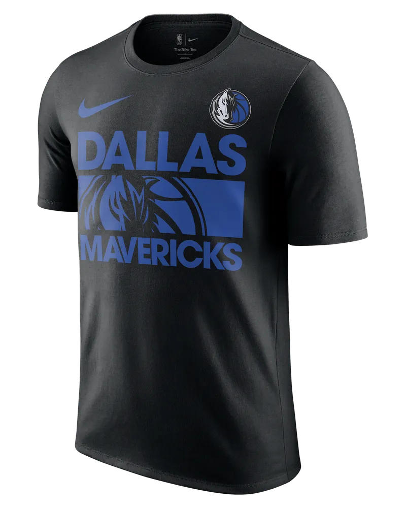 Nike Dallas Mavericks Courtside NBA-T-Shirt (Herren) - Schwarz Schwarz