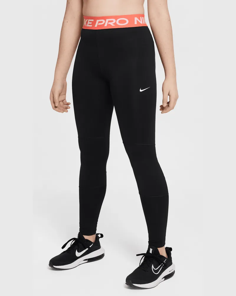 Nike Pro Dri-FIT Leggings für ältere Kinder (Mädchen) - Schwarz Schwarz