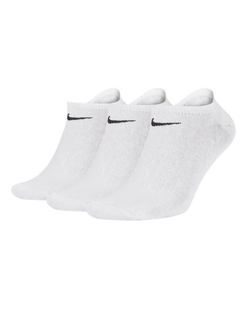 Nike Lightweight No-Show Trainingssocken (3 Paar) - Weiß Weiß