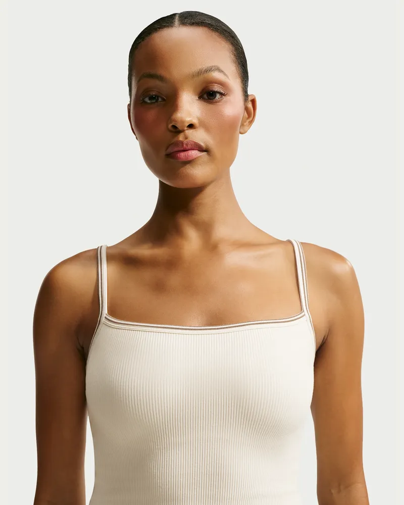Nike SKIMS Cami-Tanktop aus nahtlosem Rippmaterial (Damen) - Weiß Weiß