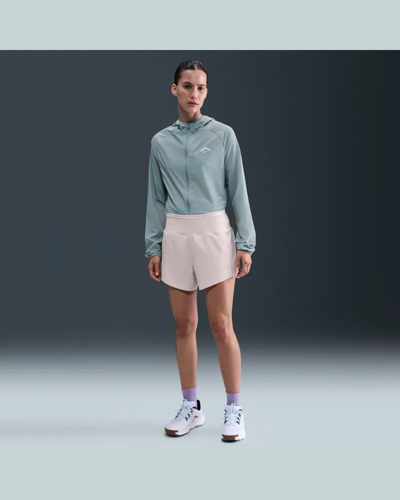 Nike Trail Dri-Fit Laufshorts mit integriertem Slip (Damen) - Weiß Weiß