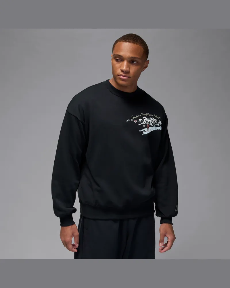 Jordan Brooklyn Fleece Sweatshirt mit Rundhalsausschnitt für Herren - Schwarz Schwarz