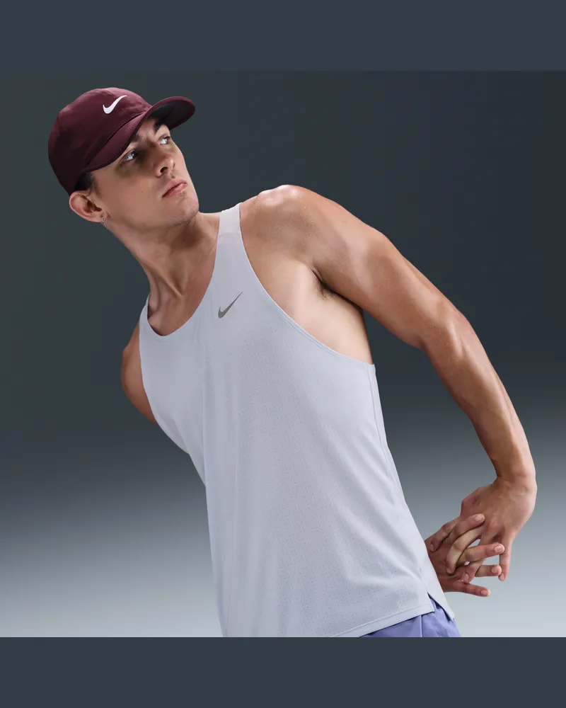 Nike Fast Dri-FIT Lauf-Singlet für Herren - Grau Grau