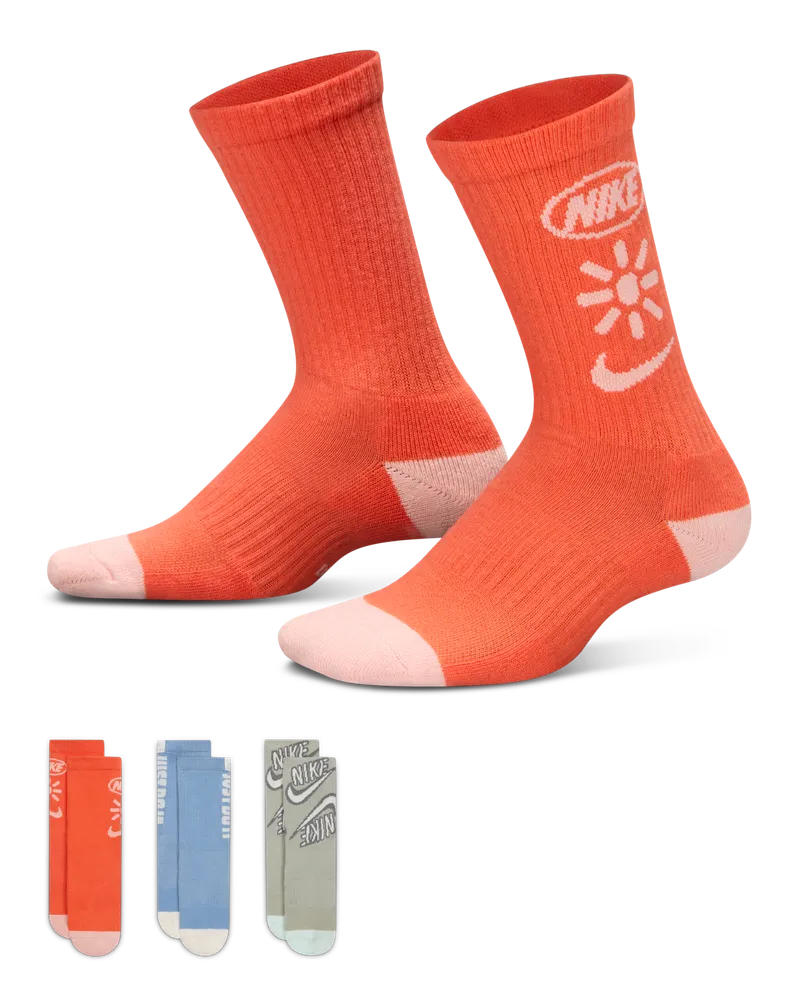 Nike Everyday Plus gepolsterte Crew-Socken (Kinder, 3 Paar) - Multi-Color Multi-color
