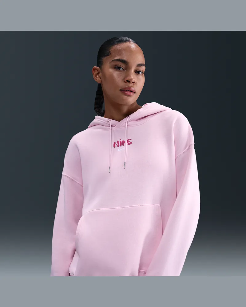 Nike Phoenix Fleece Oversize-Hoodie für Damen - Pink Pink