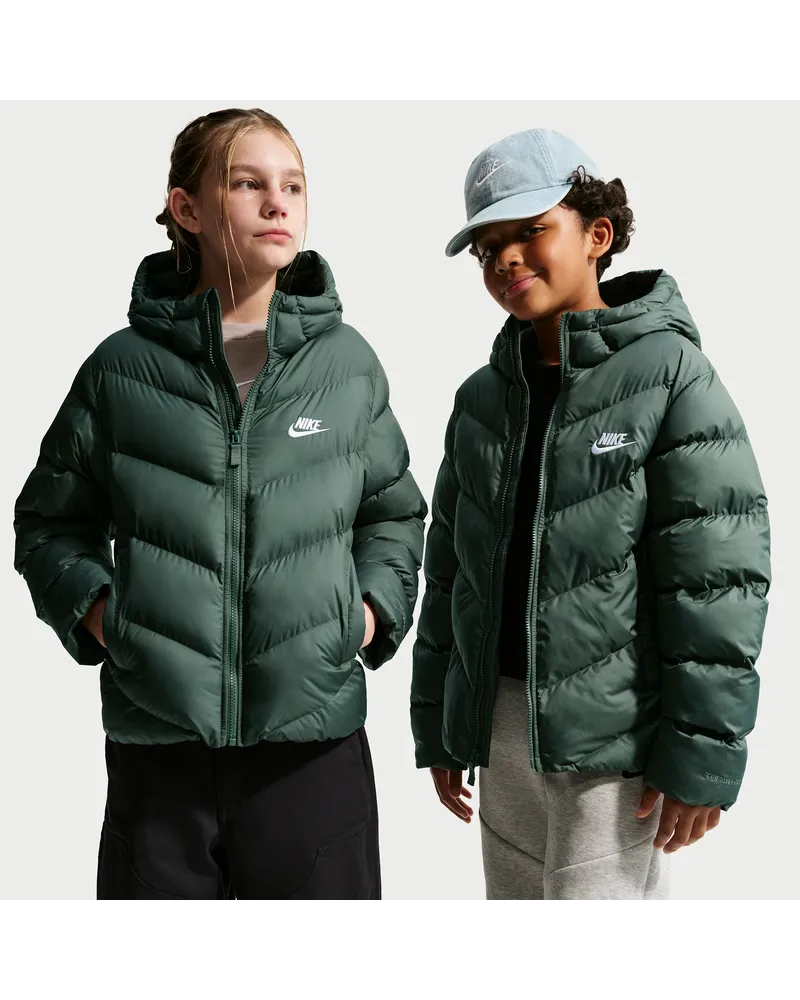 Nike All Day Play Therma-FIT-Puffer-Jacke mit weiter Passform (ältere Kinder) - Grün Grün