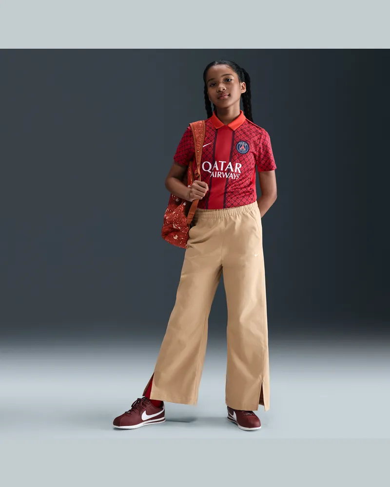 Nike Hose aus Webmaterial mit weitem Bein (ältere Kinder, Mädchen) - Braun Braun