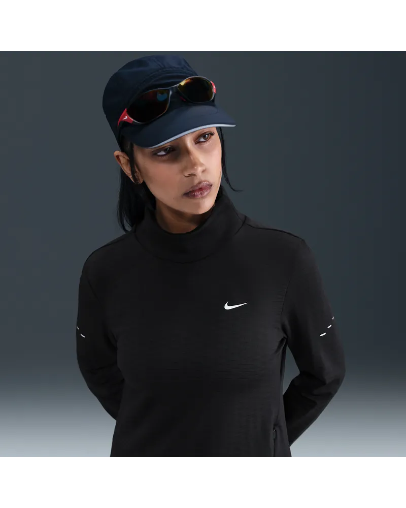 Nike Swift Therma-FIT Laufoberteil mit Rollkragen (Damen) - Schwarz Schwarz