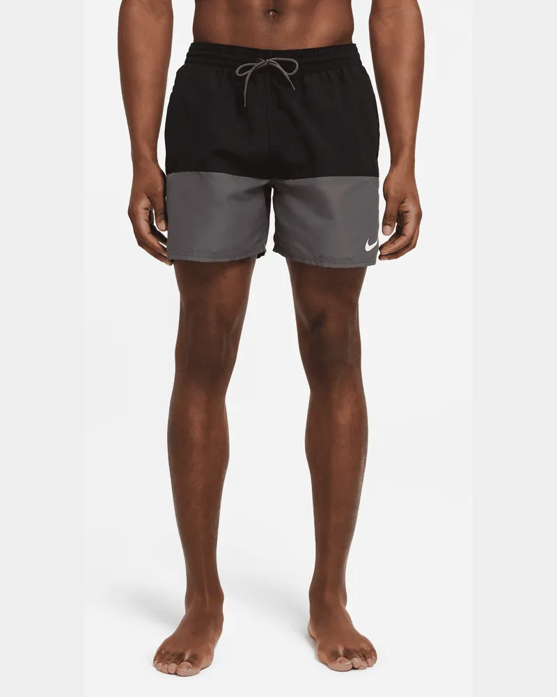 Nike Split Herren-Badeshorts (ca. 12,5 cm) - Schwarz Schwarz