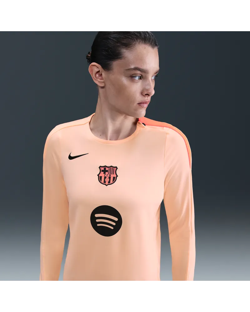 Nike FC Barcelona Strike Third  Dri-FIT Total 90 Fußballoberteil aus Strickmaterial mit Rundhalsausschnitt (Damen) - Orange Orange