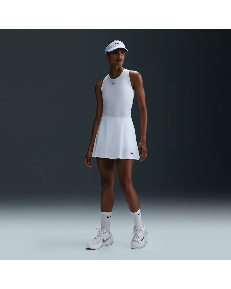 Nike Victory Dri-FIT gerüschter Tennisrock (Damen) - Weiß Weiß