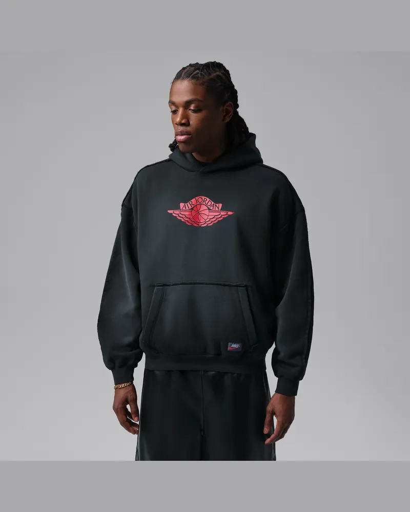 Jordan Flight Wings Fleece-Hoodie (Herren) - Schwarz Schwarz