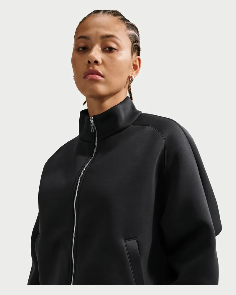 Nike Oversize-Fleece-Trainingsjacke (Damen) - Schwarz Schwarz