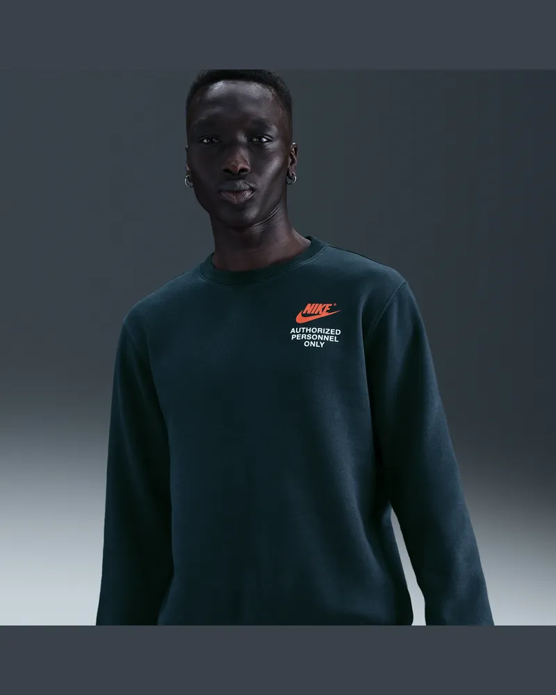 Nike Club Fleece-Sweatshirt mit Rundhalsausschnitt für Herren - Blau Blau