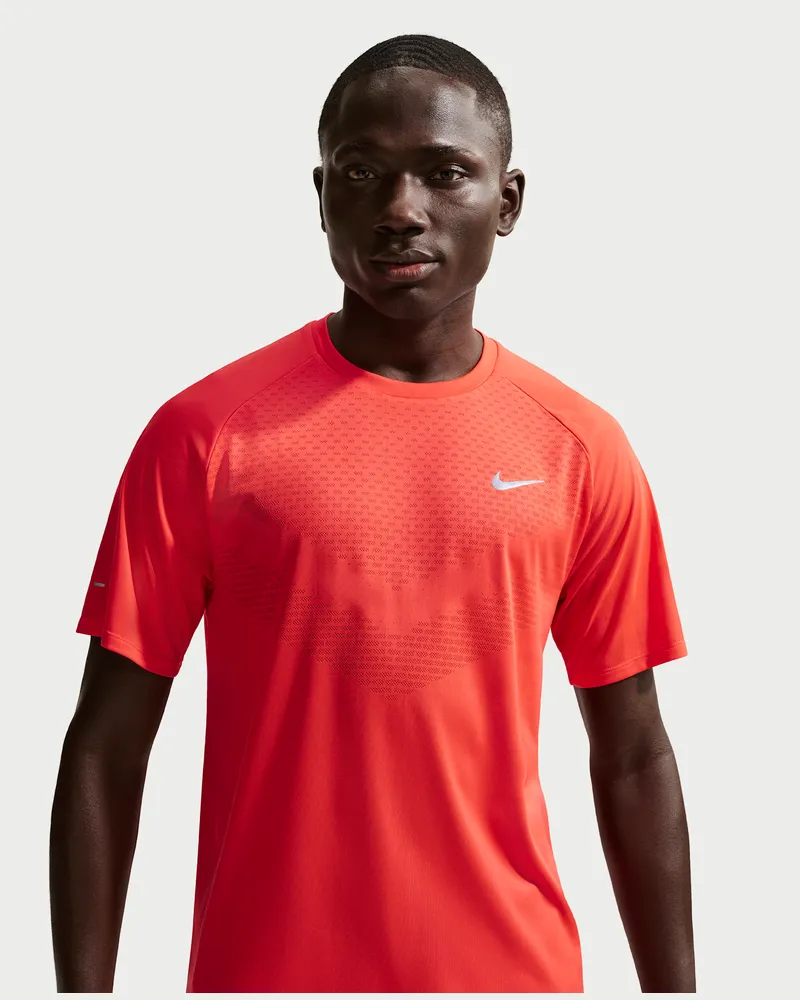 Nike Stride Dri-FIT ADV Kurzarm-Laufoberteil (Herren) - Rot Rot