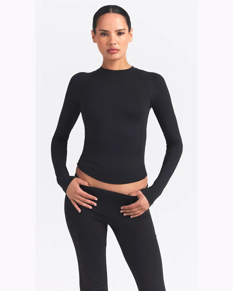 Nike SKIMS Airy Longsleeve mit Rundhalsausschnitt (Damen) - Schwarz Schwarz
