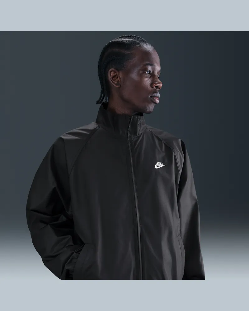Nike Sportswear Club Roscoe-Jacke mit durchgehendem Reißverschluss (Herren) - Schwarz Schwarz