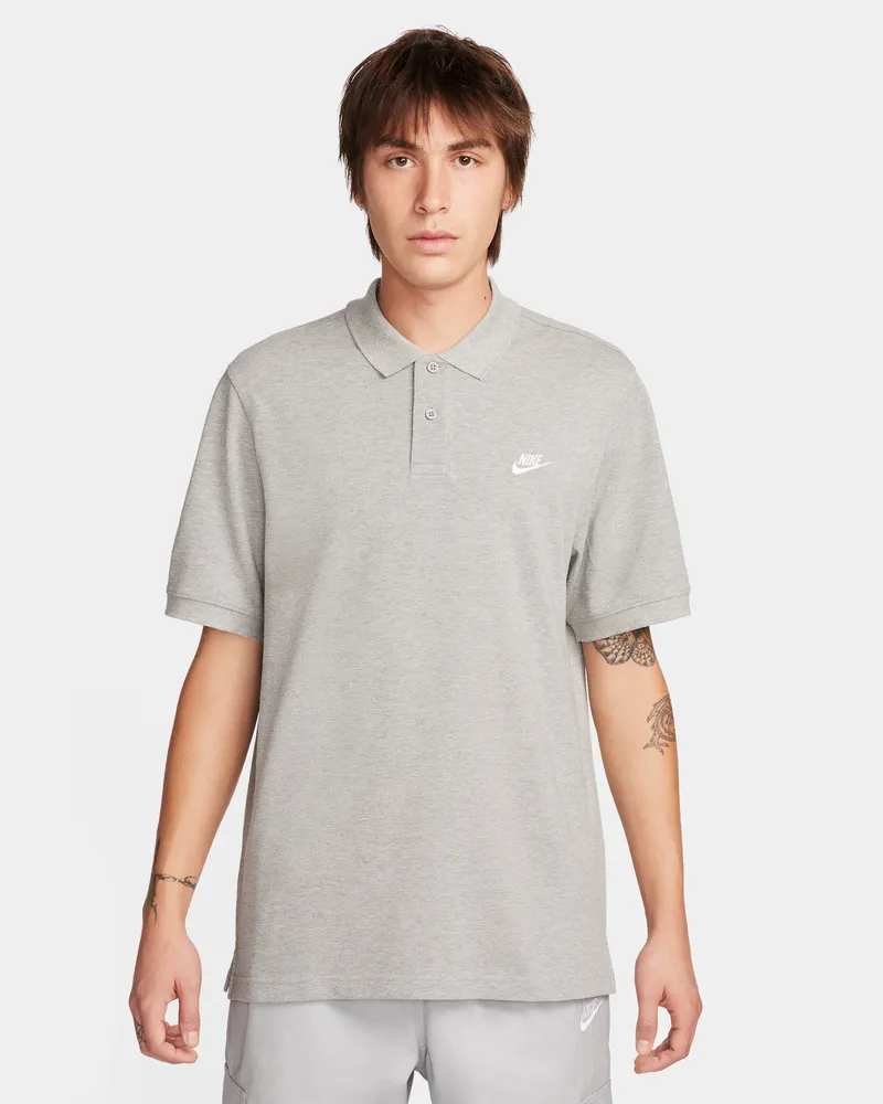 Nike Club Kurzarm-Poloshirt für Herren - Grau Grau