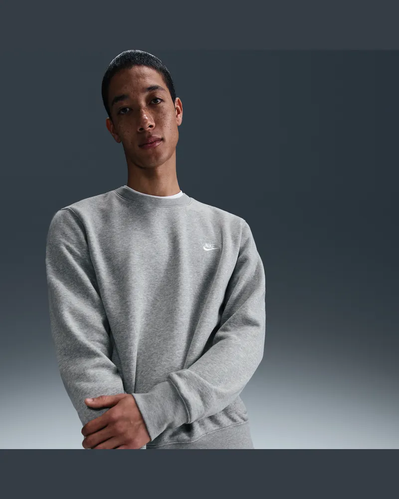 Nike Club Fleece-Rundhalsshirt (Herren) - Grau Grau
